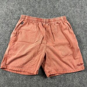 Crazy Shirts Shorts Mens XL Orange Chile Dyed Hawaii Elastic Waist Cotton Beach